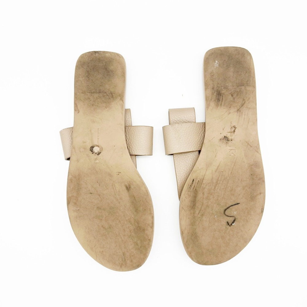 Mercedes Castillo Tanna Tan Leather Slides Size 40 - Picture 7 of 7